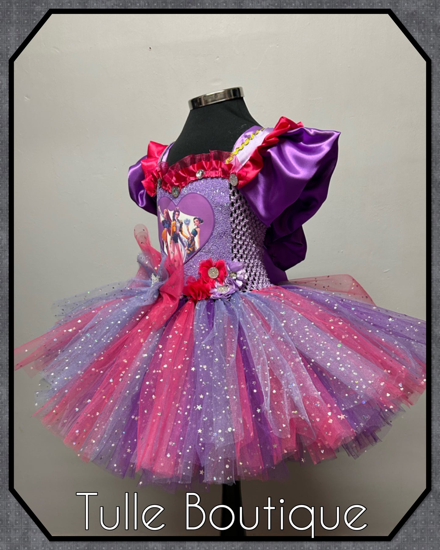 Girls K-Pop Demon Hunters princess ballgown tutu party dress up