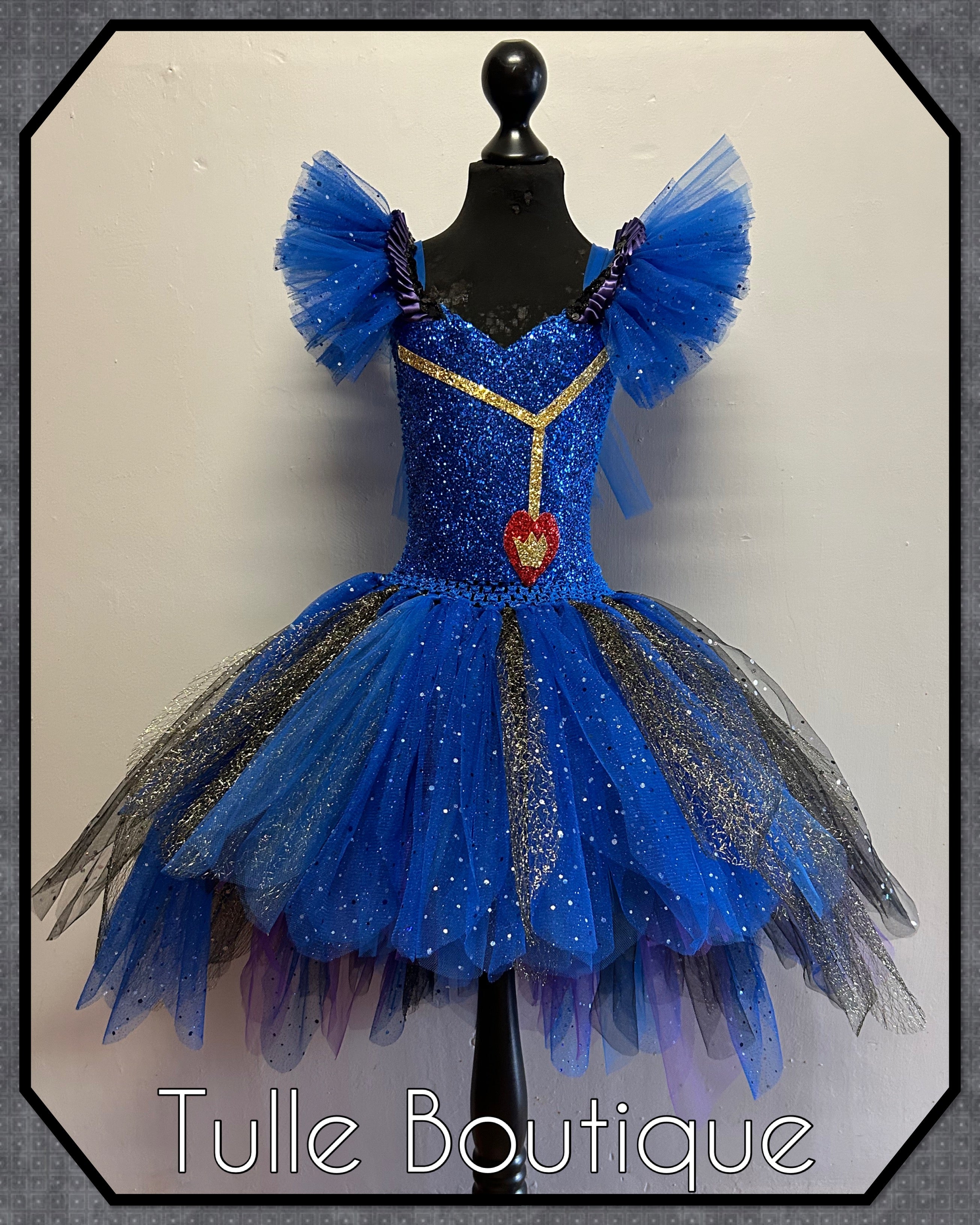 Girls Descendants Evie blue princess tutu birthday Halloween party dre Tulleboutique