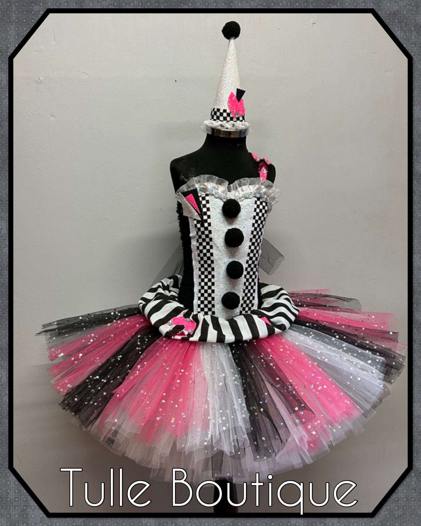 Girls Circus Clown costume world book day birthday tutu dress