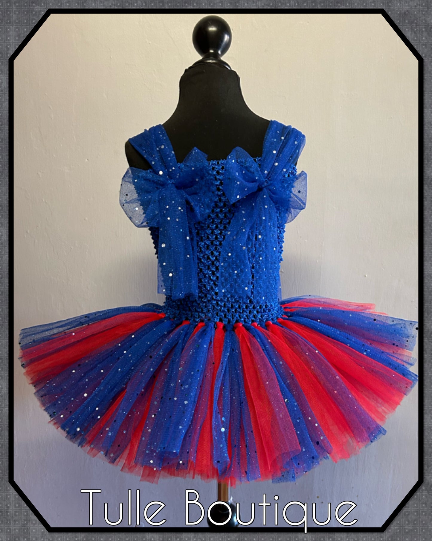 Girls Captain America superhero tutu dress birthday party fancy dress costume