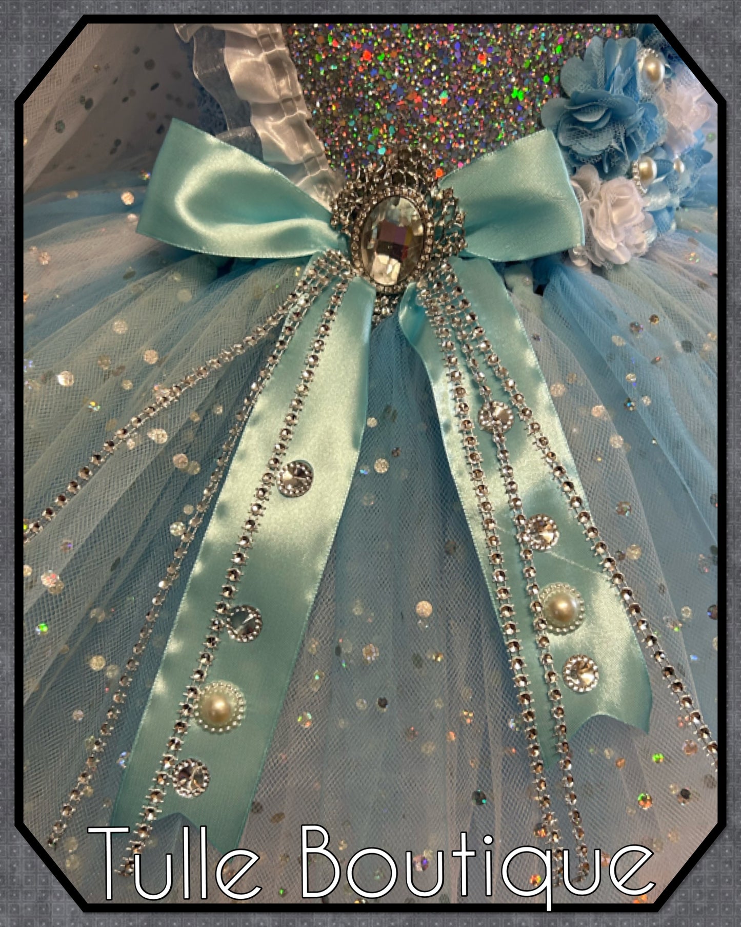 Girls Glitter Frozen Elsa birthday party princess tutu dress