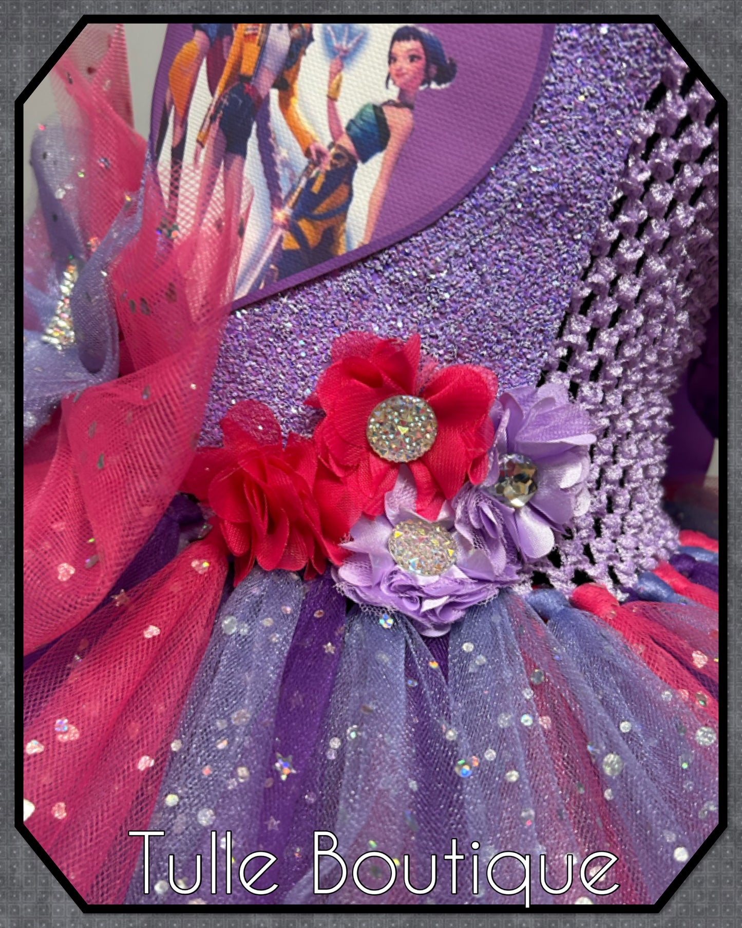 Girls K-Pop Demon Hunters princess ballgown tutu party dress up