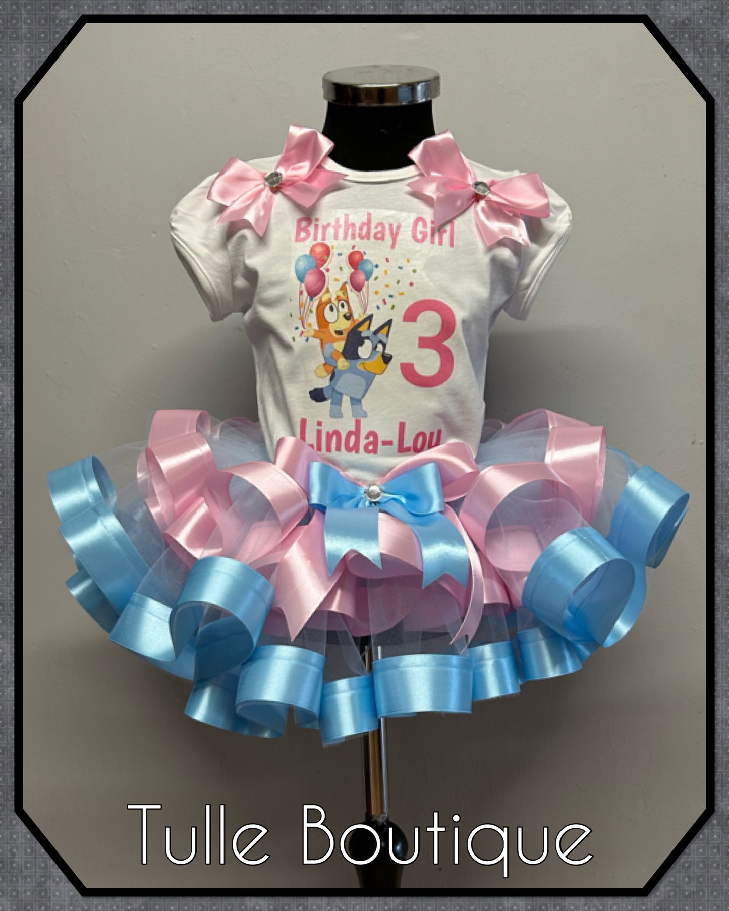 Girls Toddlers Bluey birthday party outfit dress