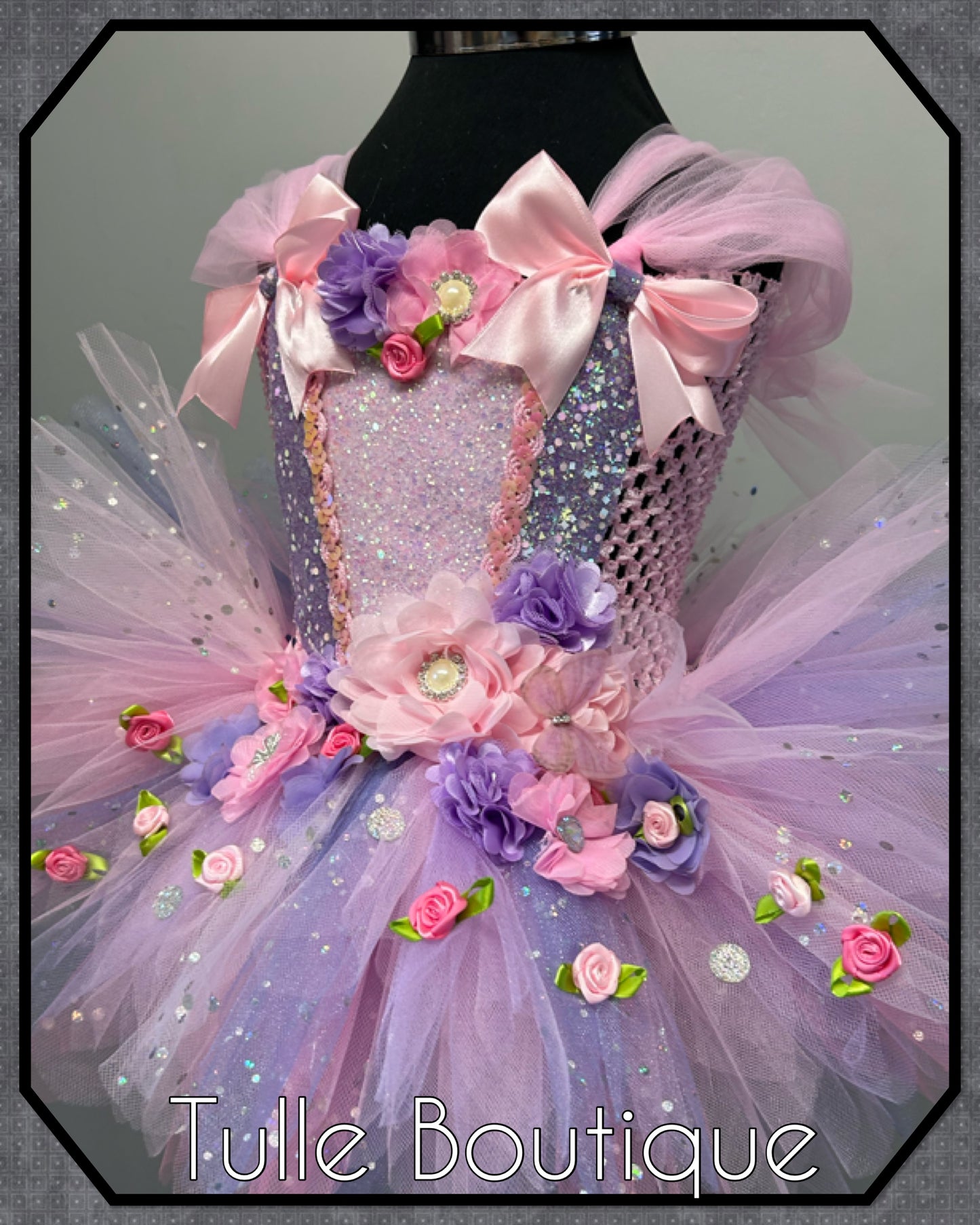 LANA. Girls toddlers pinks and lilac flower fairy princess tutu birthday party dress. Fairy first birthday.