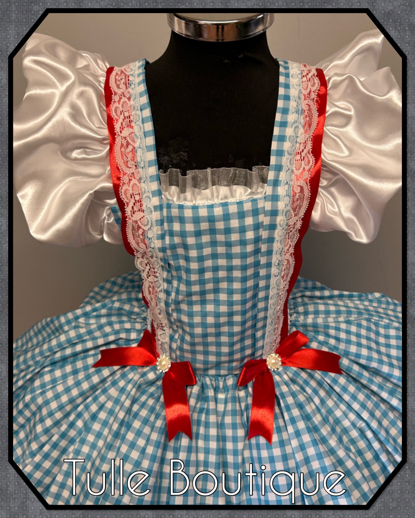 Girls Dorothy wizard of Oz tutu dress fancy dress costume outfit