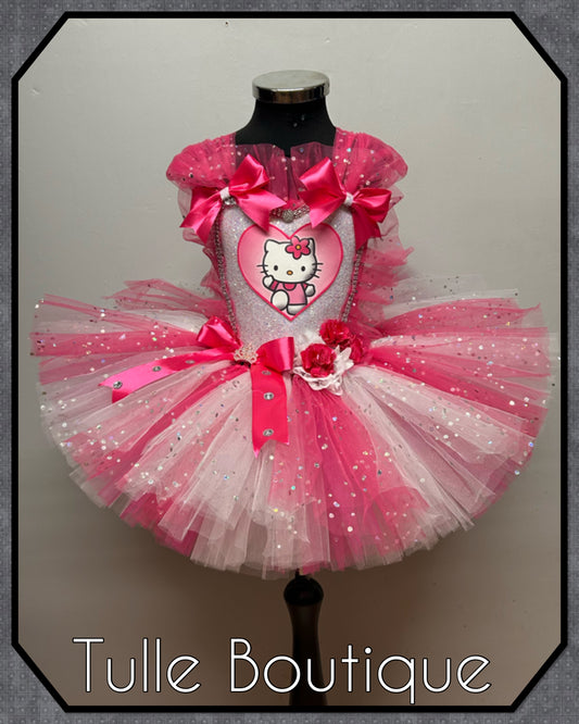 Girls Hello Kitty birthday party tutu dress fancy dress costume