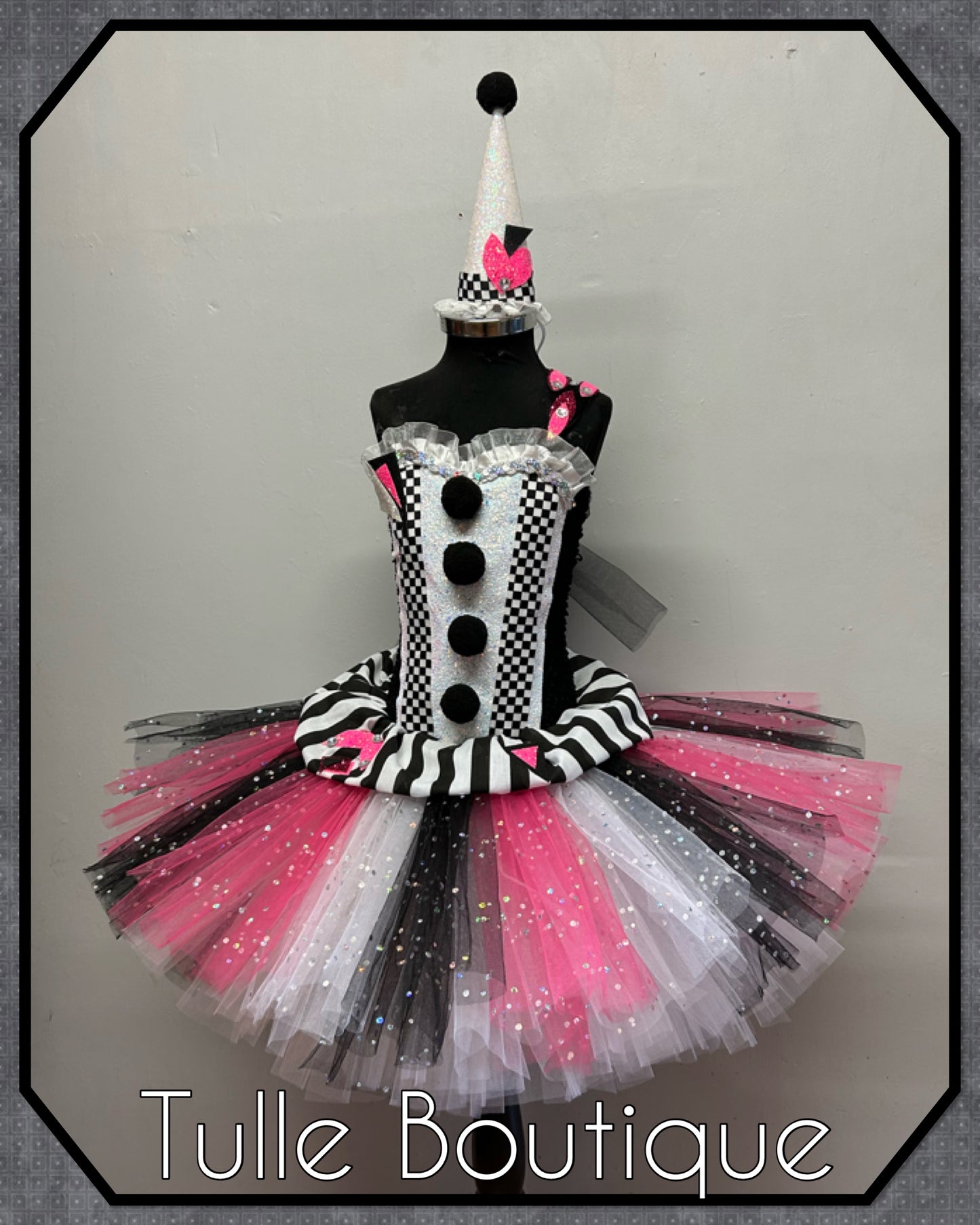 Girls Circus Clown costume world book day birthday tutu dress