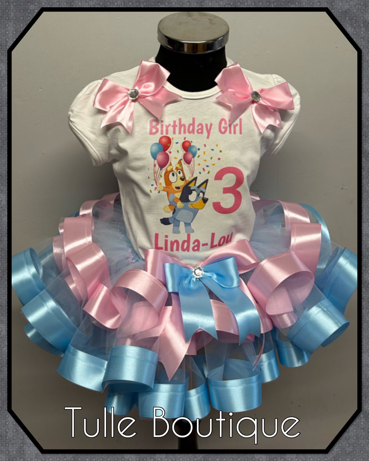 Girls Toddlers Bluey birthday party outfit dress