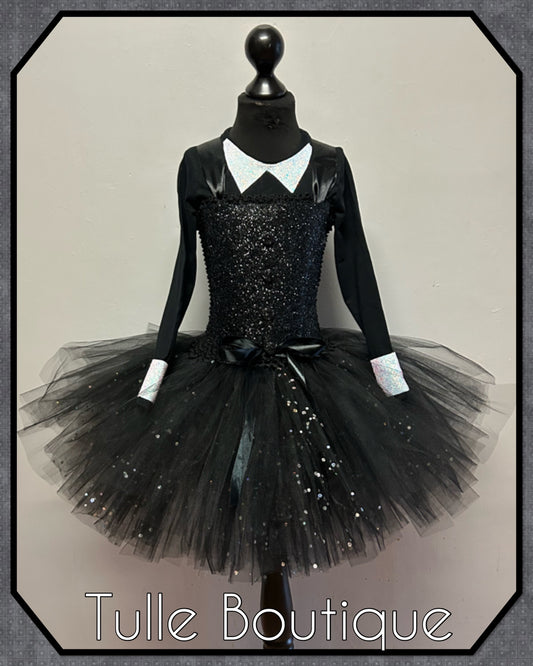 Wednesday Addams halloween birthday party tutu dress