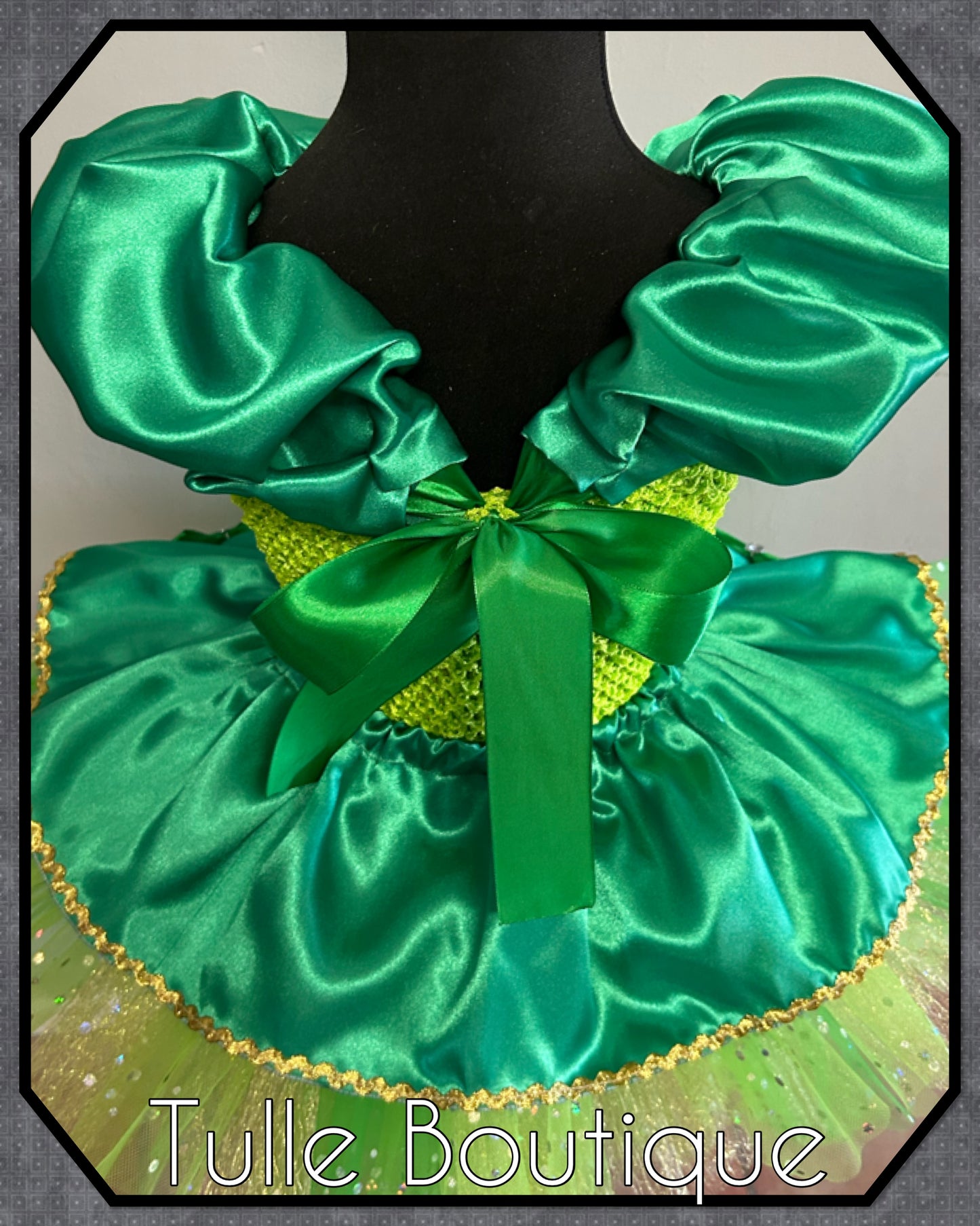 Girls Shrek costume ballgown tutu dress fancy dress