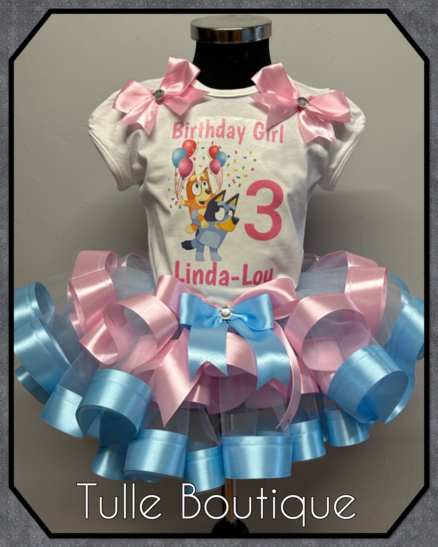 Girls Toddlers Bluey birthday party outfit dress