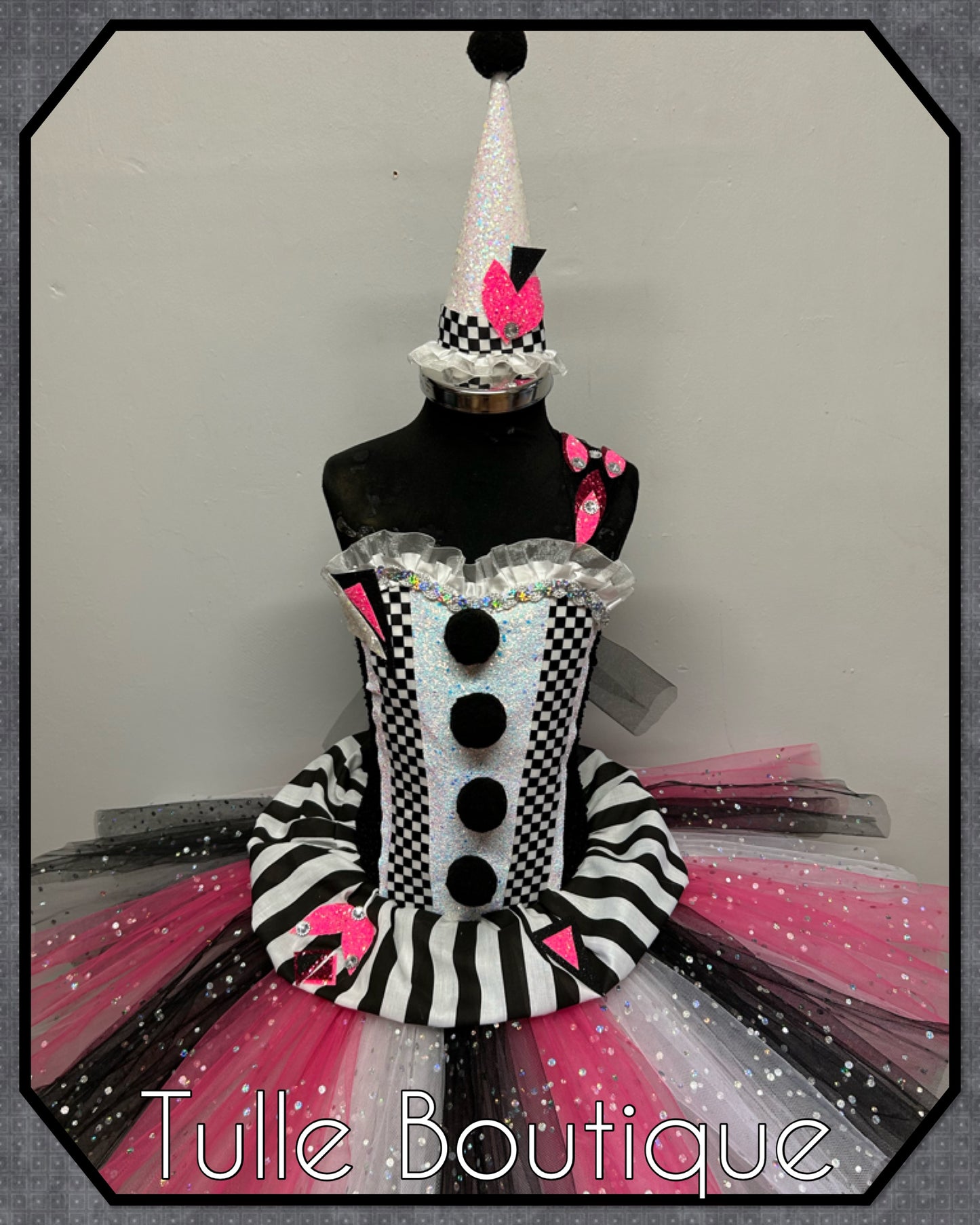 Girls Circus Clown costume world book day birthday tutu dress