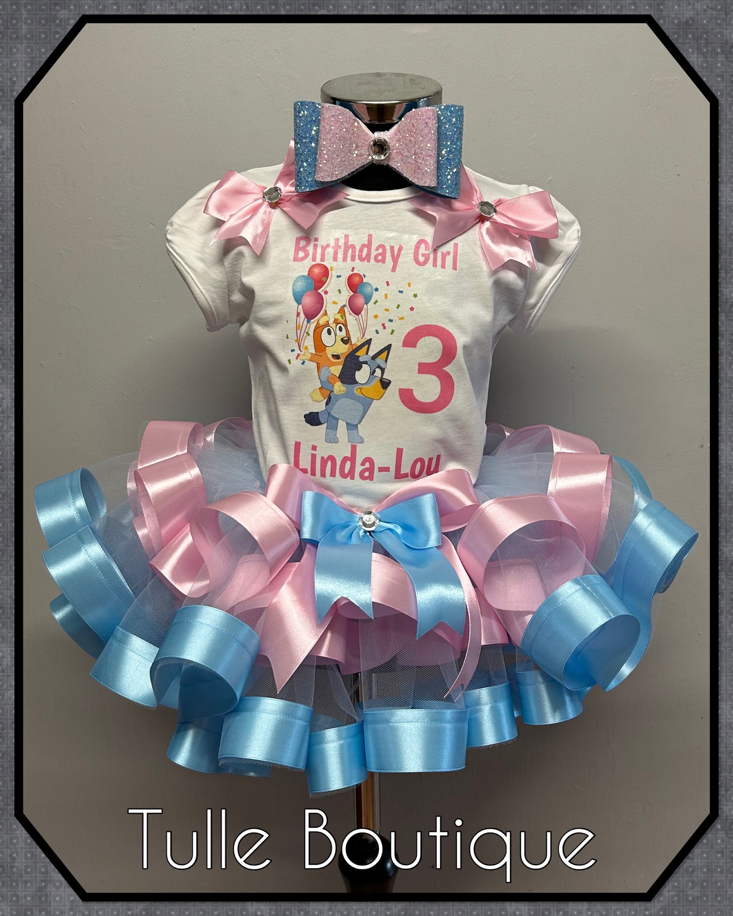 Girls Toddlers Bluey birthday party outfit dress