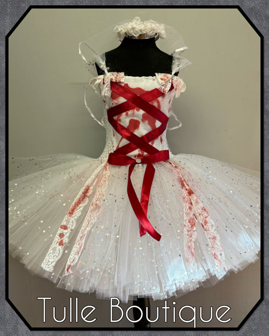 Girls Toddlers Zombie Bride dead bride dress halloween party tutu dress