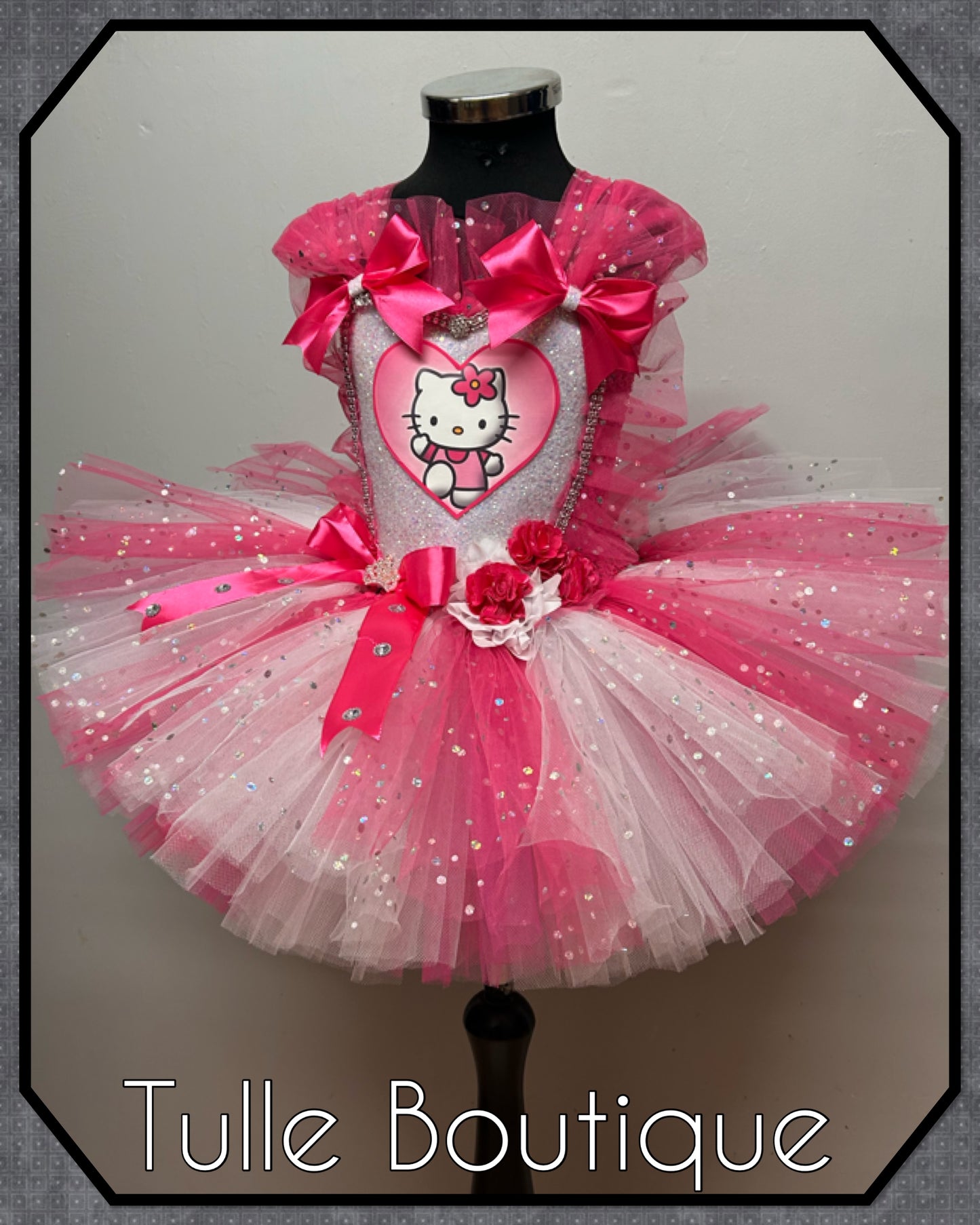 Girls Hello Kitty birthday party tutu dress fancy dress costume