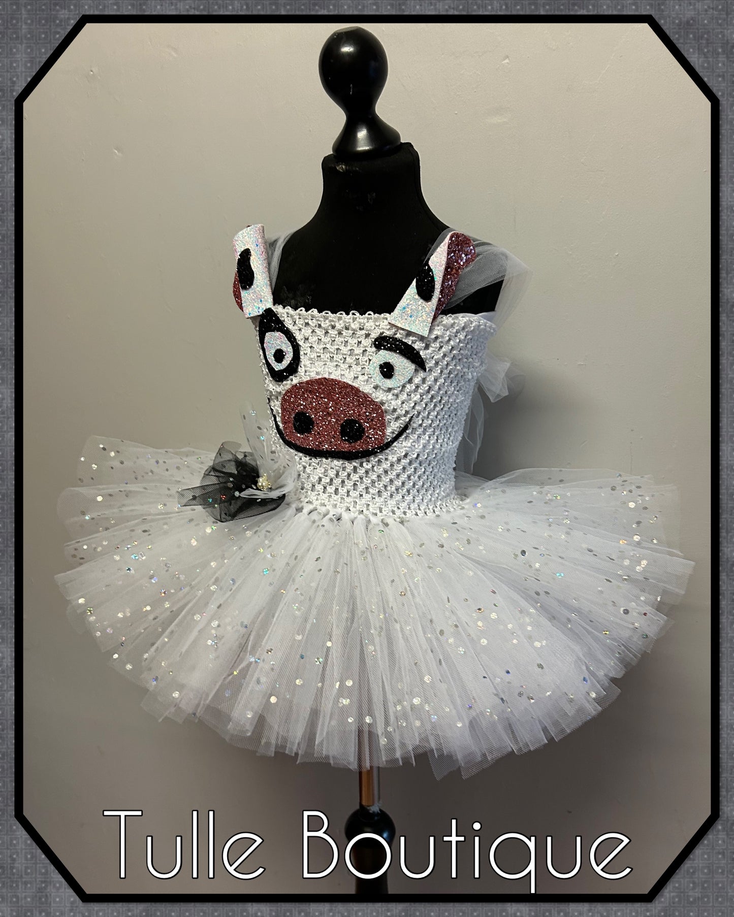 Hawaiian princess moana’s pet pig Pua tutu birthday party dress