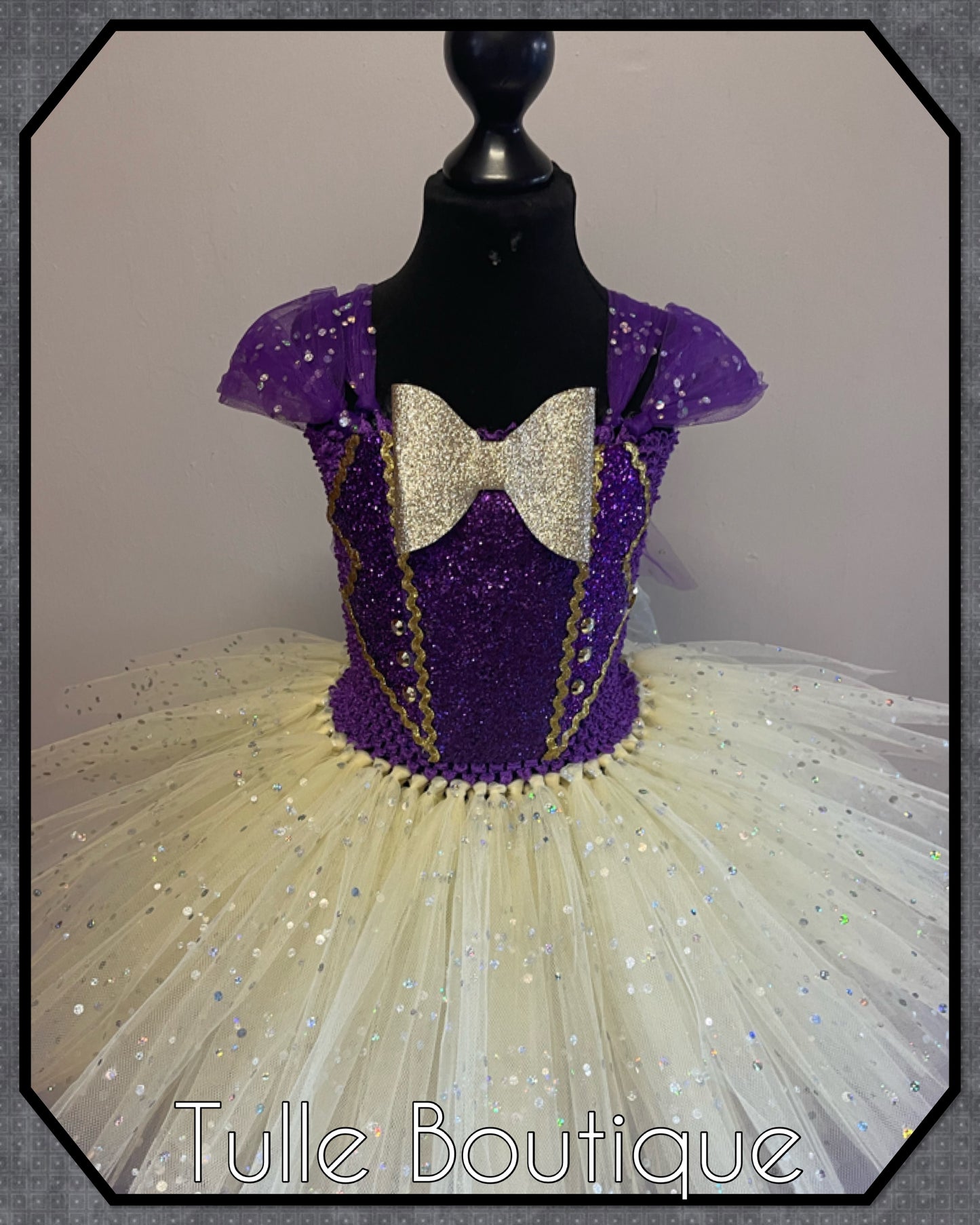 Girls toddlers purple glitter Willie wonka chocolate factory world book day birthday tutu dress