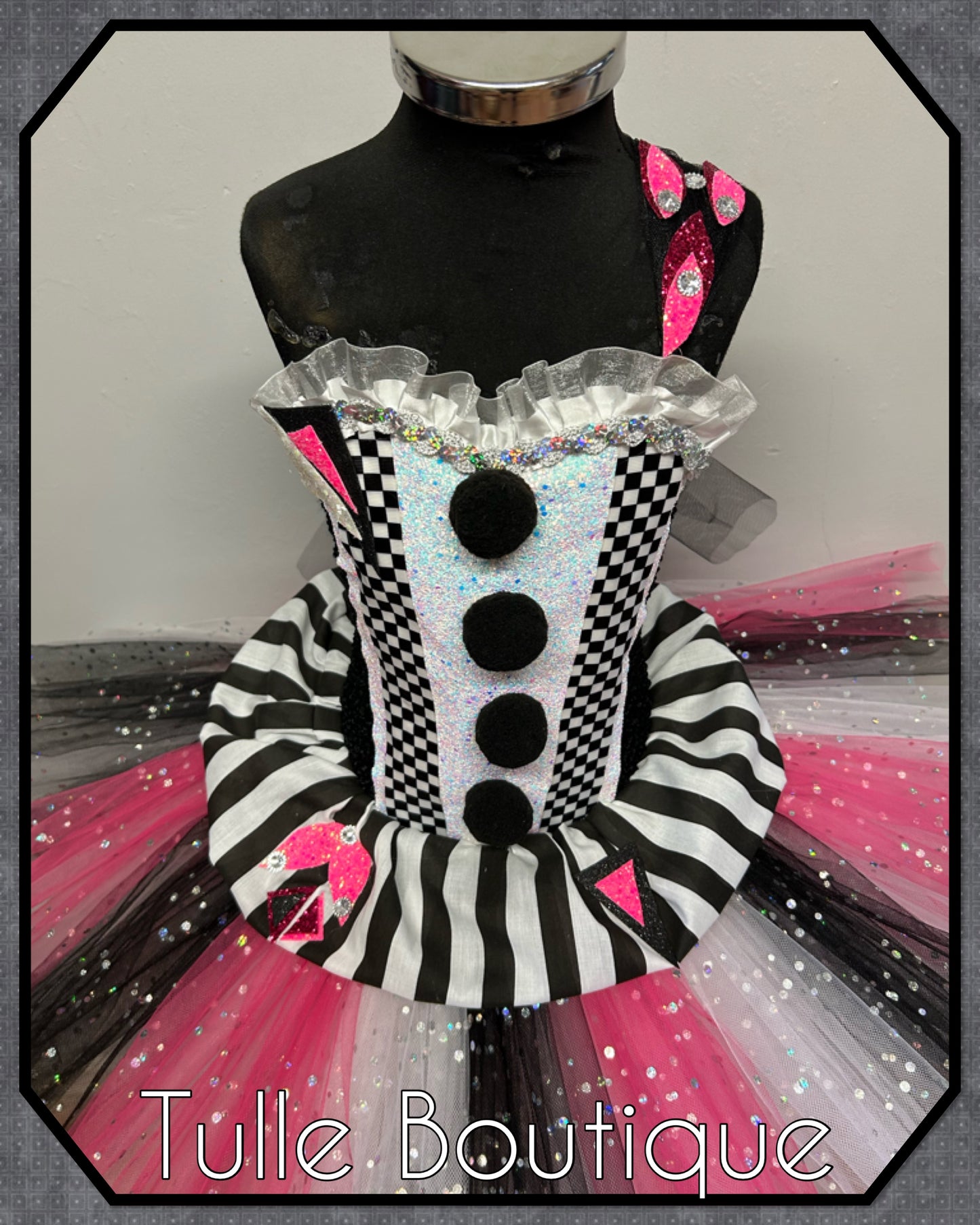 Girls Circus Clown costume world book day birthday tutu dress