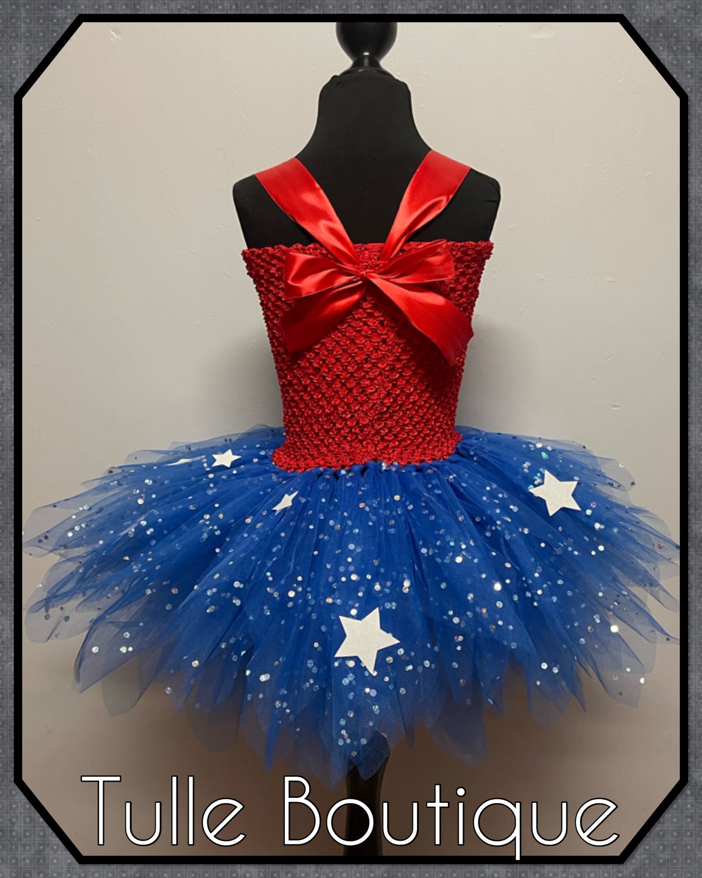 Girls Wonder Woman superhero tutu dress birthday party fancy dress costume