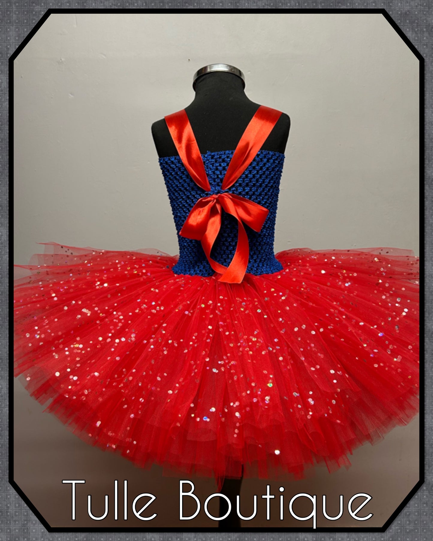 Girls Superman superhero tutu dress birthday party fancy dress costume