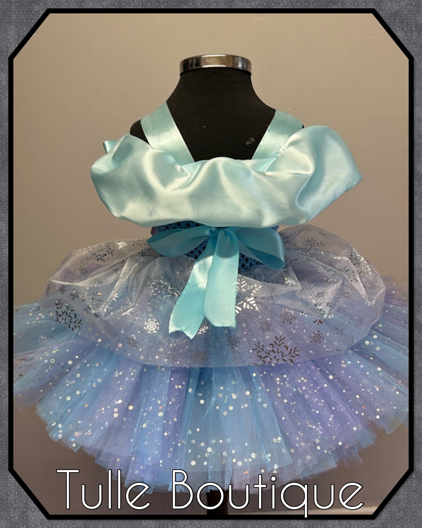 Girls Toddlers lilac and sky Frozen Elsa and Anna ballgown tutu dress