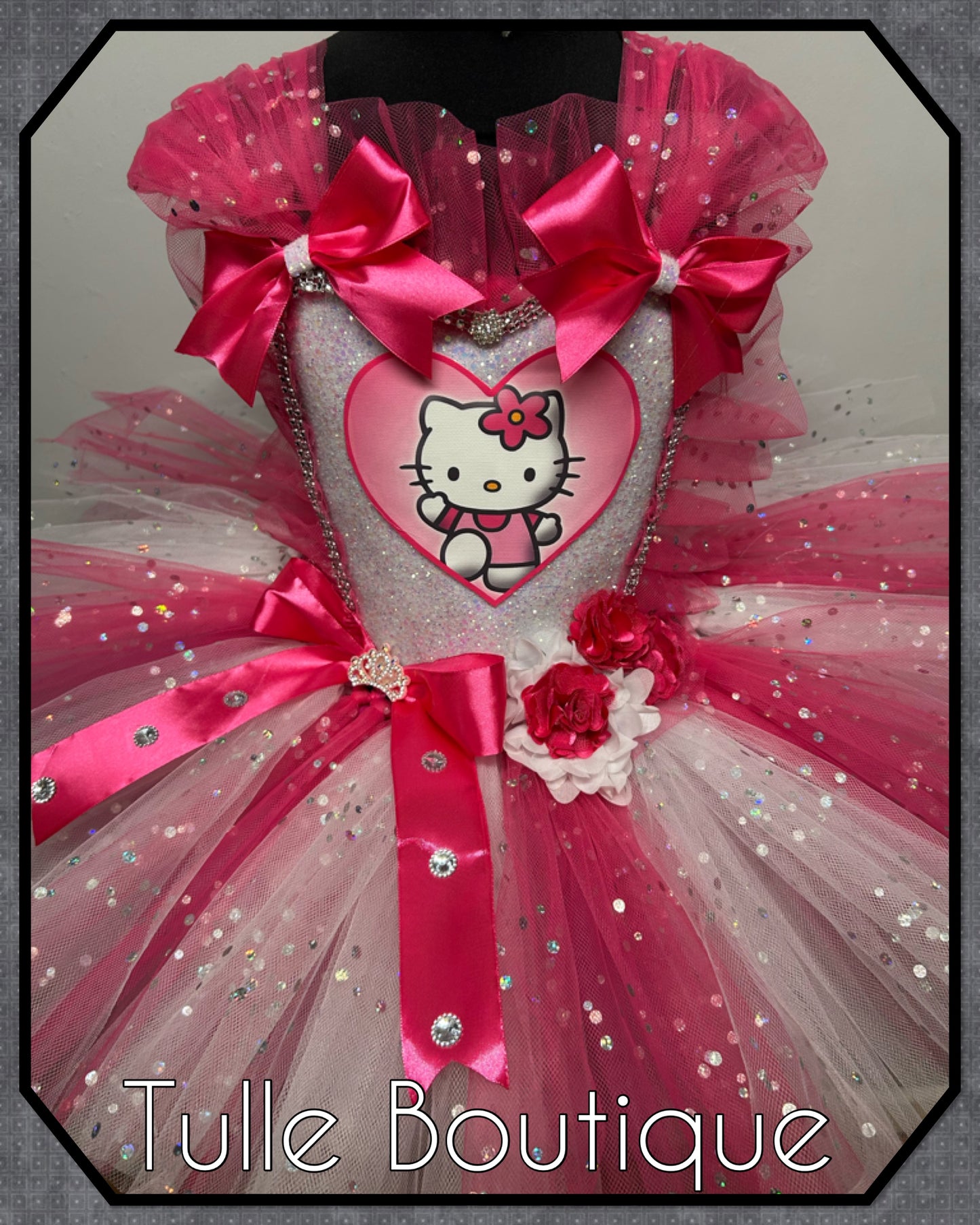 Girls Hello Kitty birthday party tutu dress fancy dress costume