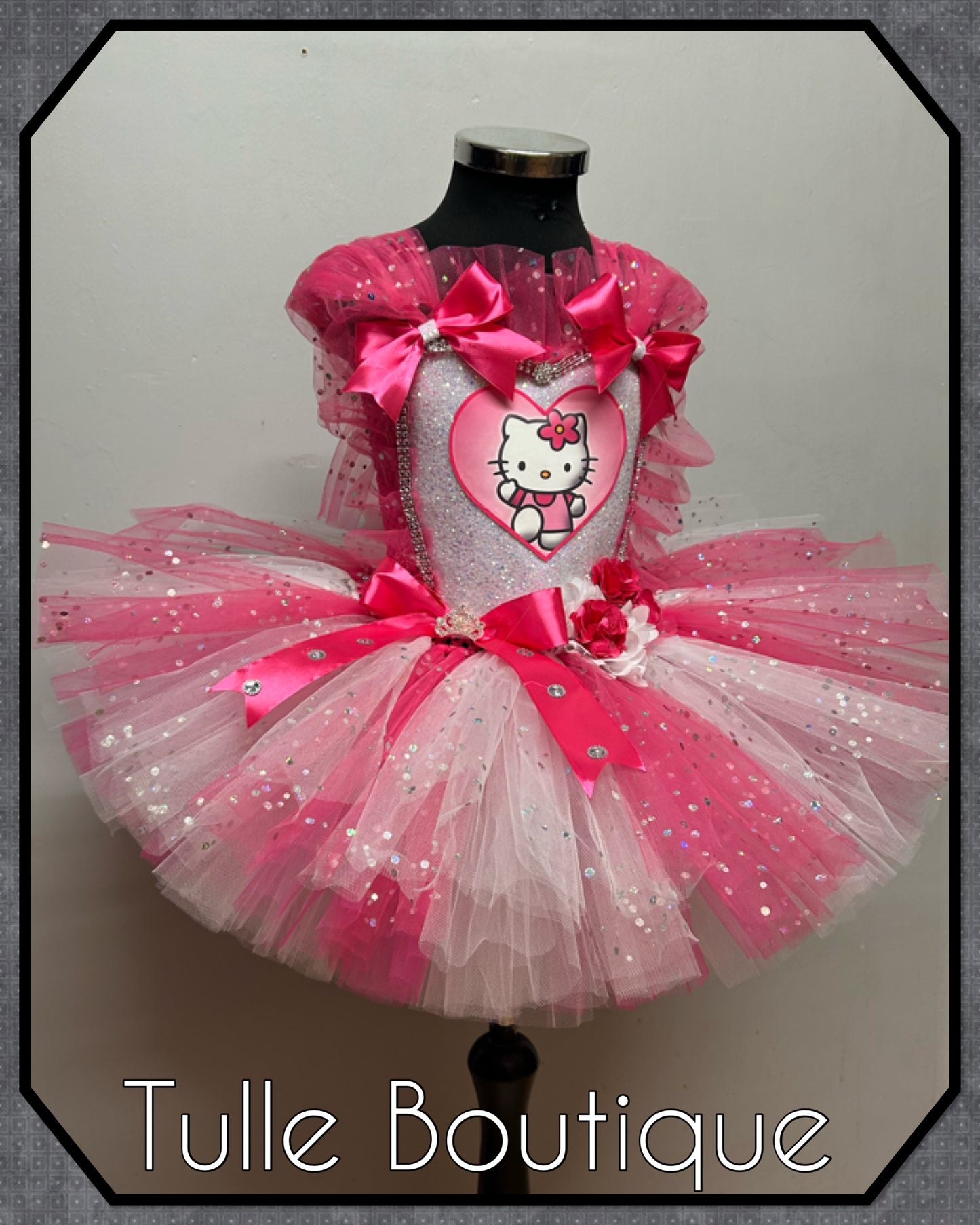 Girls Hello Kitty birthday party tutu dress fancy dress costume
