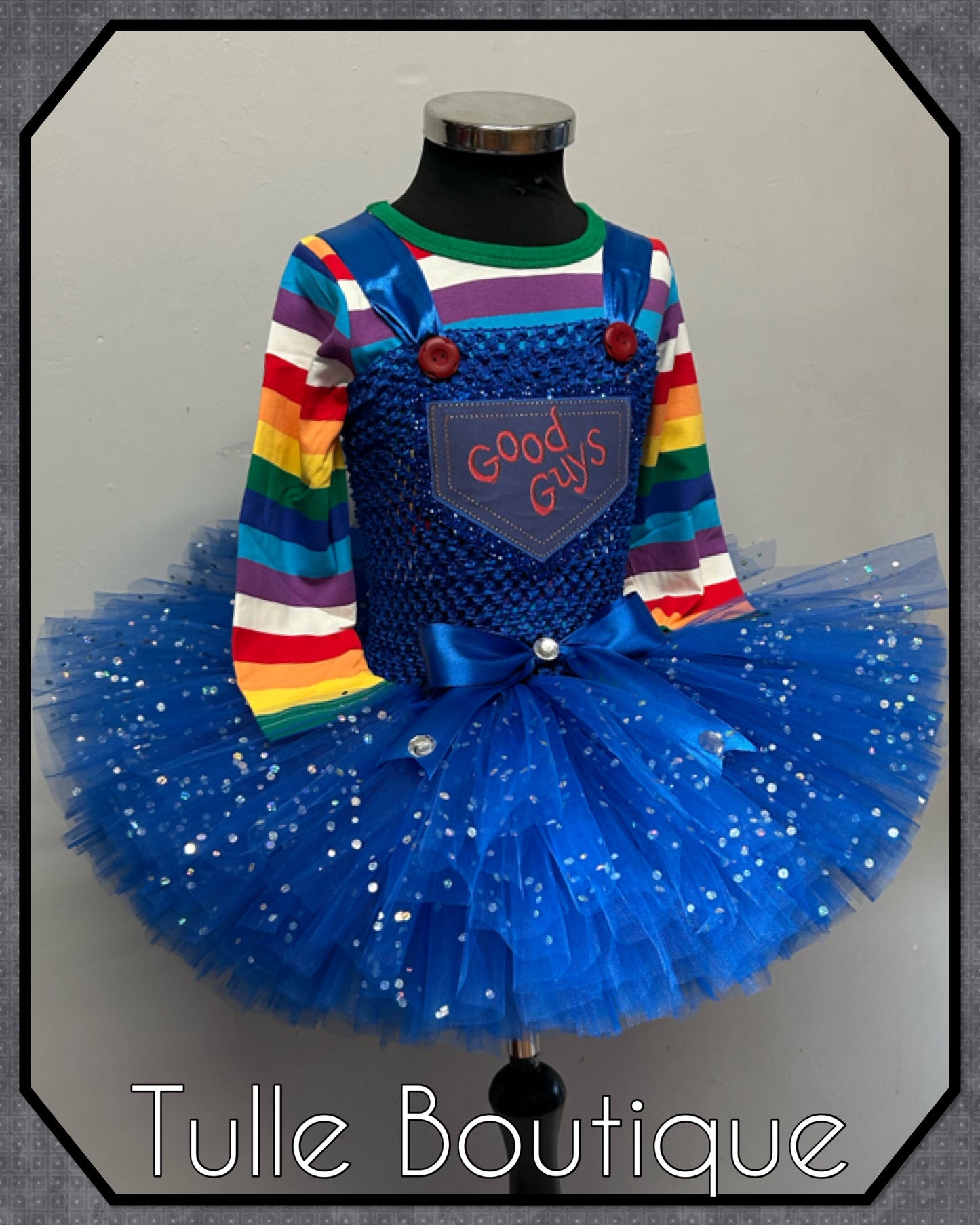 Girls Chucky Child’s Play Scary doll halloween birthday party tutu dress