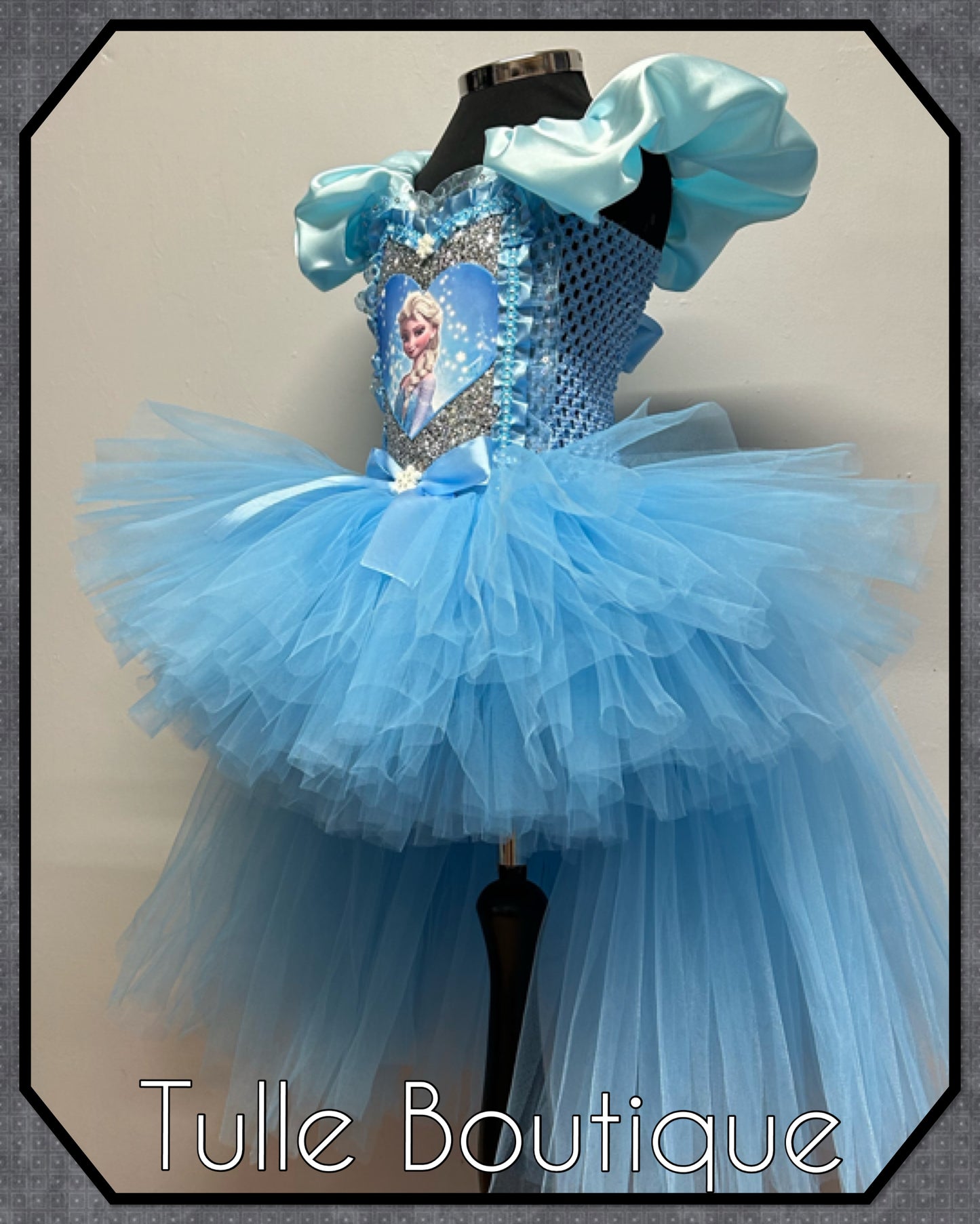 Girls Princess sky blue Frozen Elsa ballgown birthday tutu dress