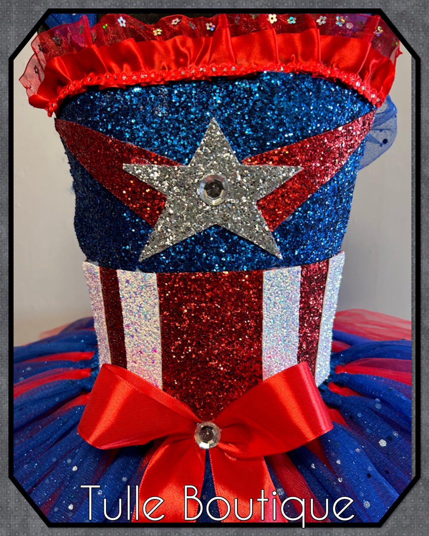 Girls Captain America superhero tutu dress birthday party fancy dress costume