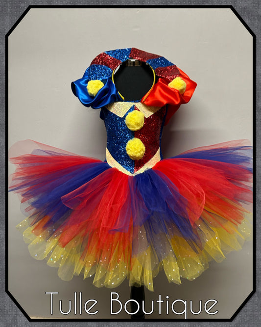 Girls Pomni costume the amazing digital circus Halloween birthday tutu dress