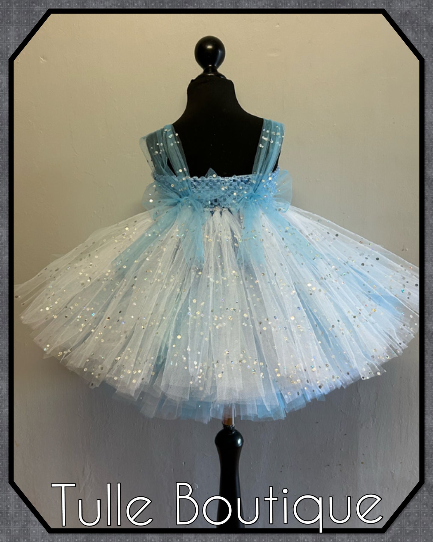 Girls Glitter Frozen Elsa birthday party princess tutu dress