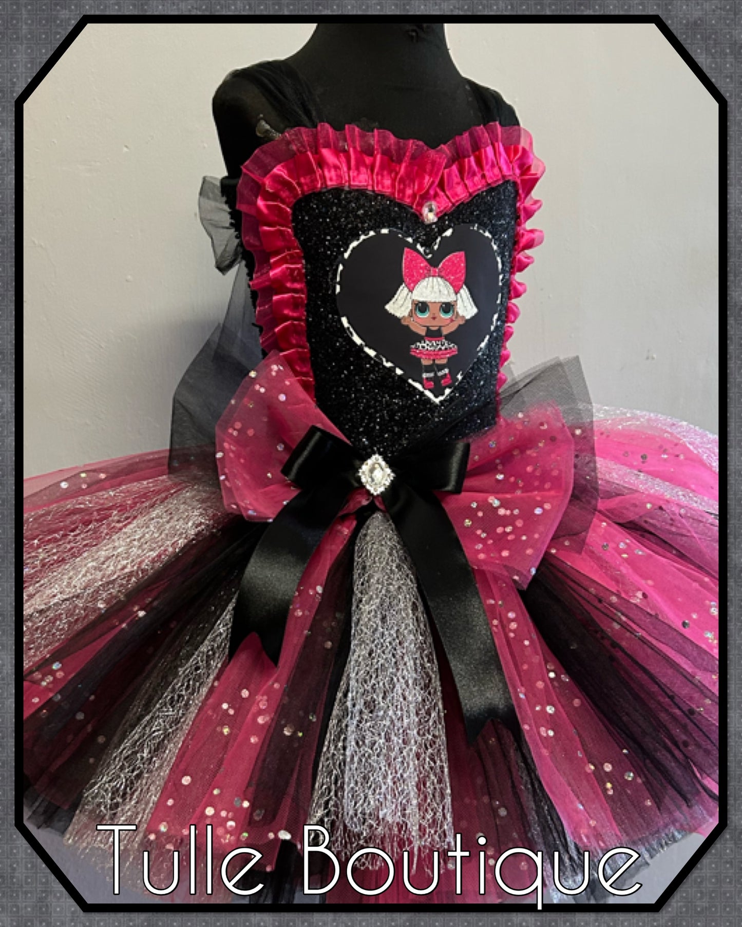 Girls Glitter Disco Diva doll themed girls birthday party tutu dress fancy dress costume