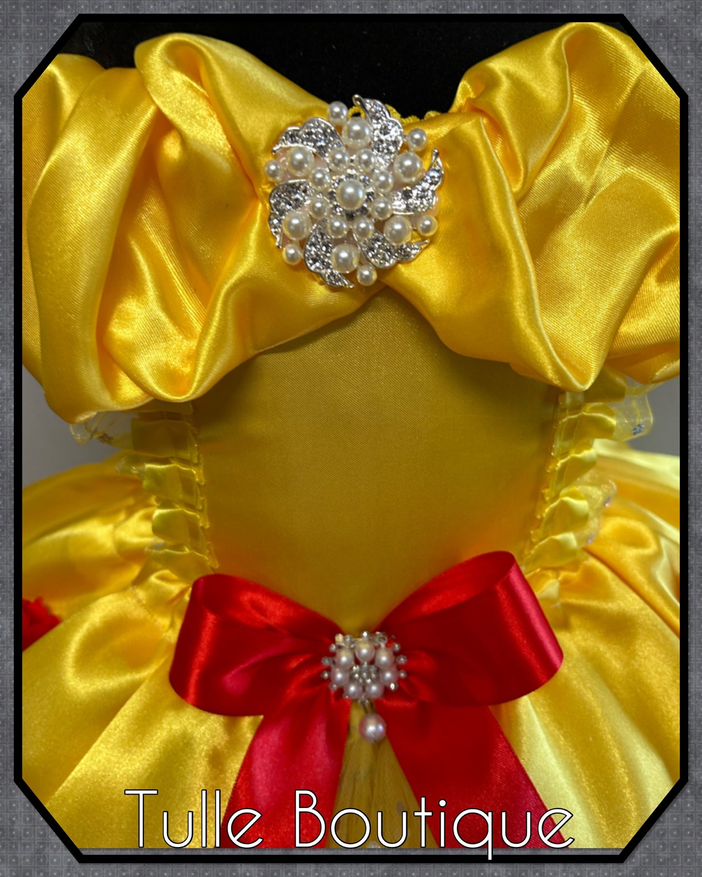 Beautiful princess Belle yellow ballgown tutu dress