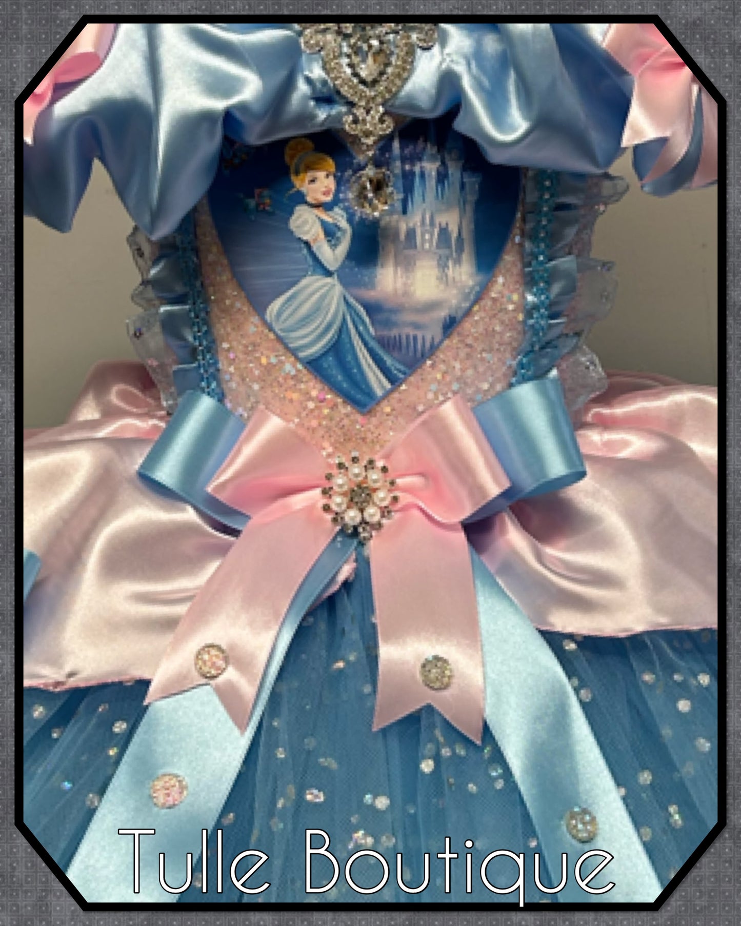 Cinderella princess pink and blue ballgown tutu dress