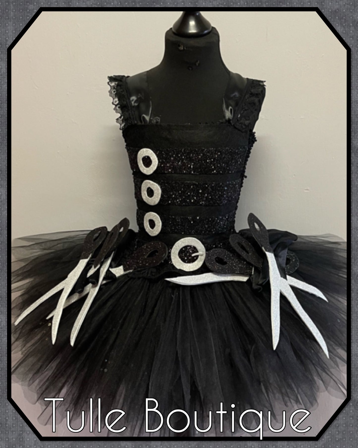 Girls Edward Scissorhands halloween costume tutu dress