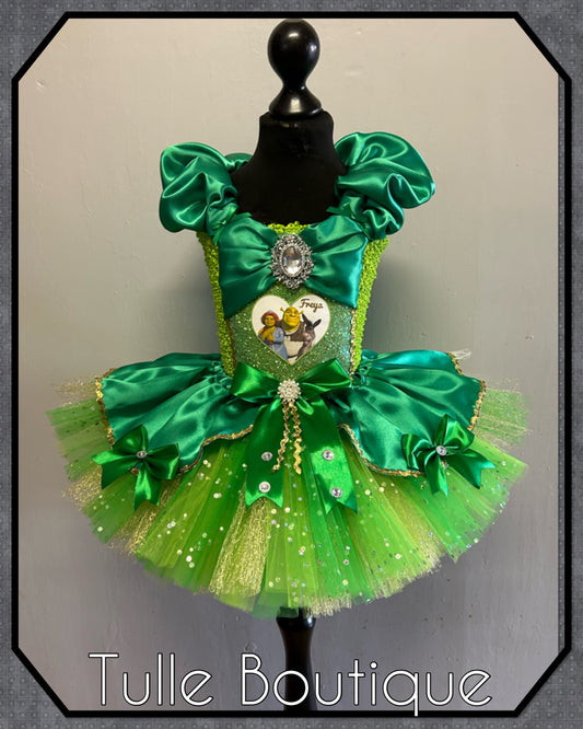 Girls Shrek costume ballgown tutu dress fancy dress