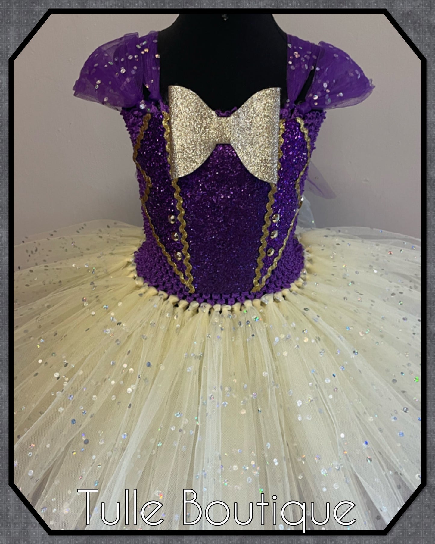 Girls toddlers purple glitter Willie wonka chocolate factory world book day birthday tutu dress