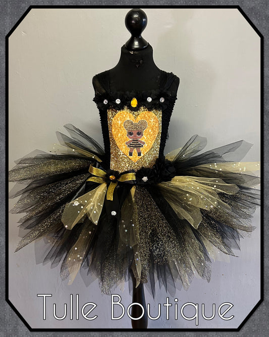 Girls Glitter Bee doll themed girls birthday party tutu dress fancy dress costume