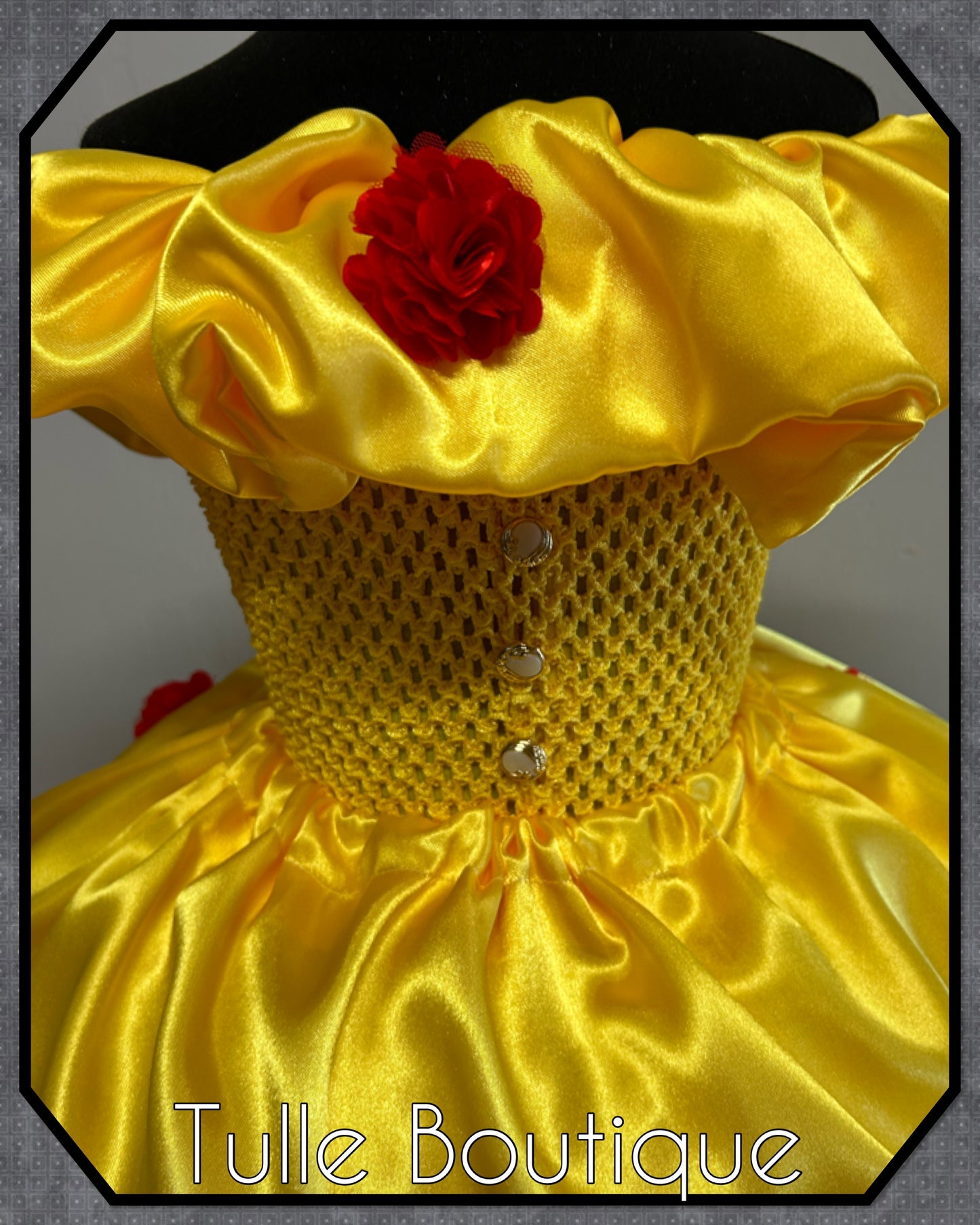 Beautiful princess Belle yellow ballgown tutu dress