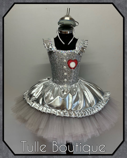 Girls Toddlers Wizard of Oz Tin man tutu dress fancy dress costume