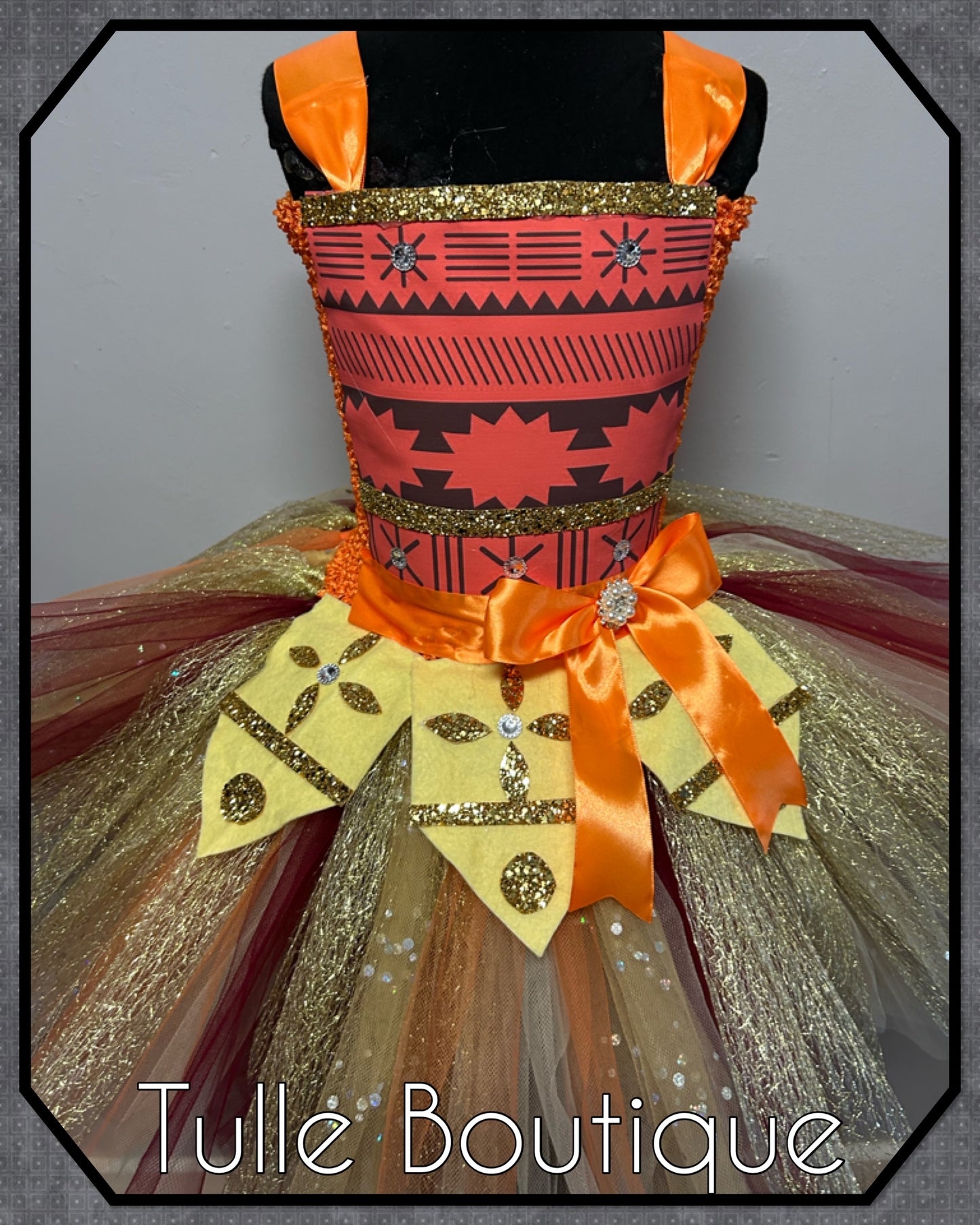 Hawaiian princess moana tutu birthday party dress