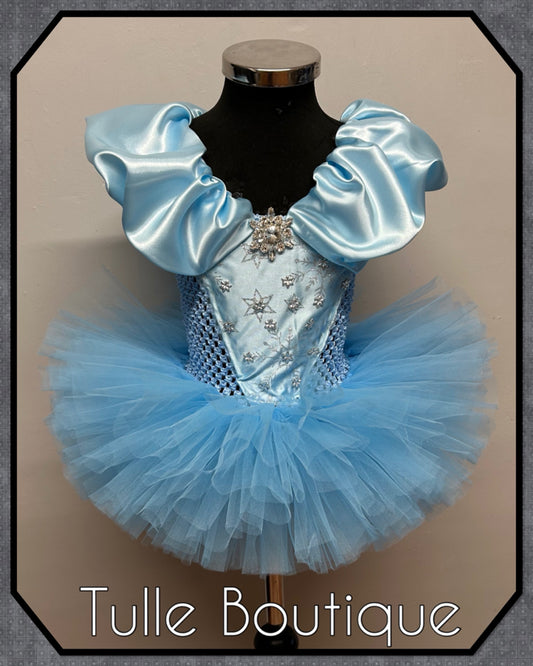 Girls Princess sky blue Frozen Elsa ballgown birthday tutu dress