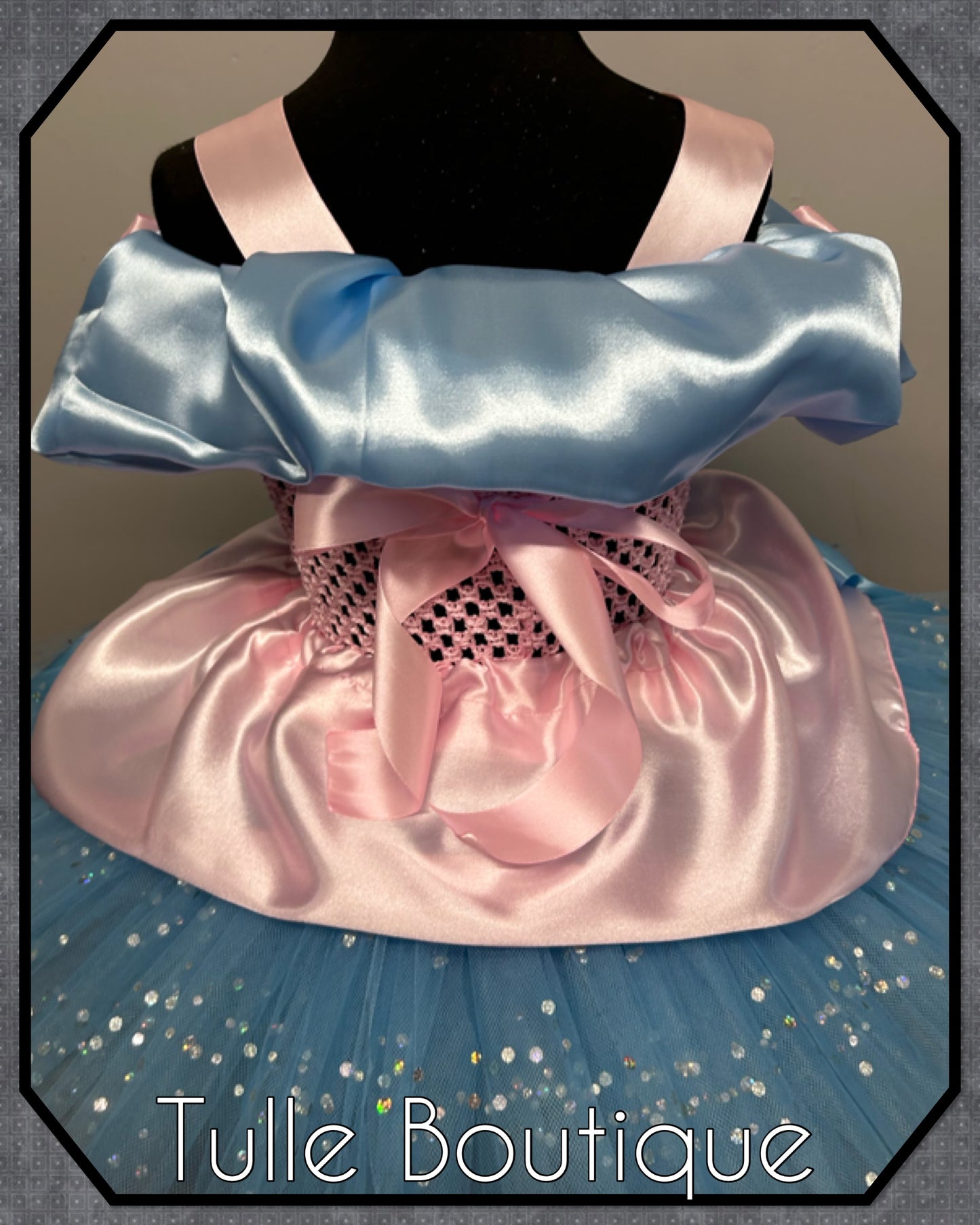 Cinderella princess pink and blue ballgown tutu dress