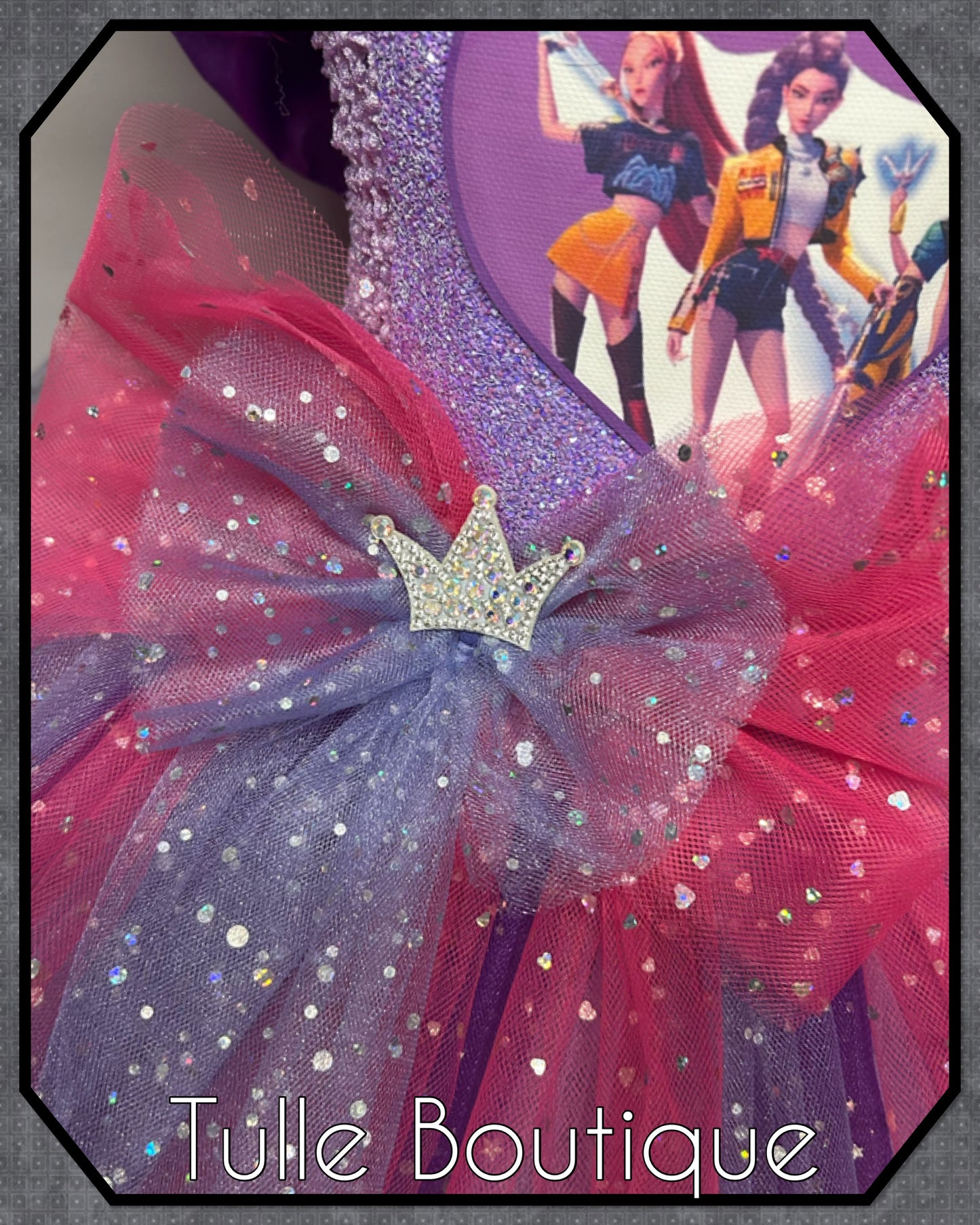 Girls K-Pop Demon Hunters princess ballgown tutu party dress up