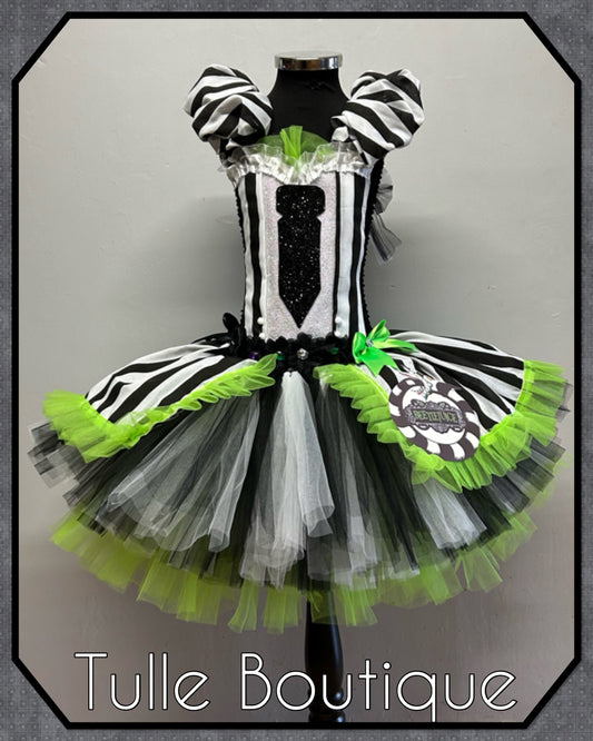 Girls Toddlers Beetlejuice sand worms Halloween costume tutu dress party fancy dress