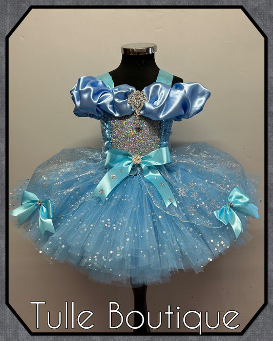 Girls Toddlers Frozen blue ballgown sparkly tutu dress