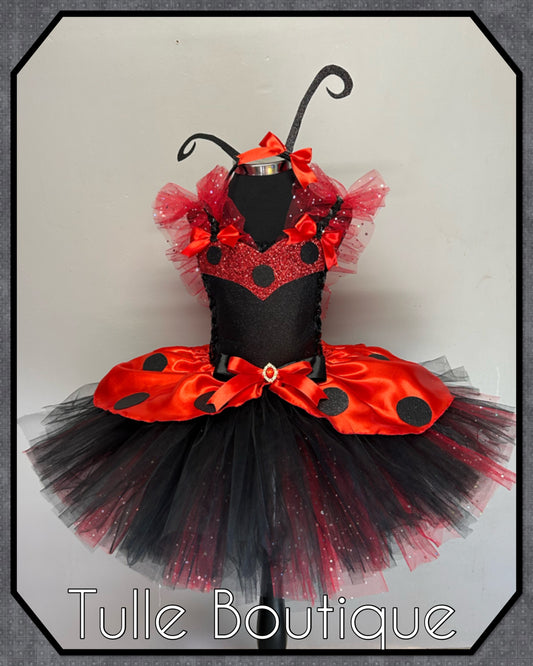 Girls toddlers Ladybug tutu dress ladybird costume