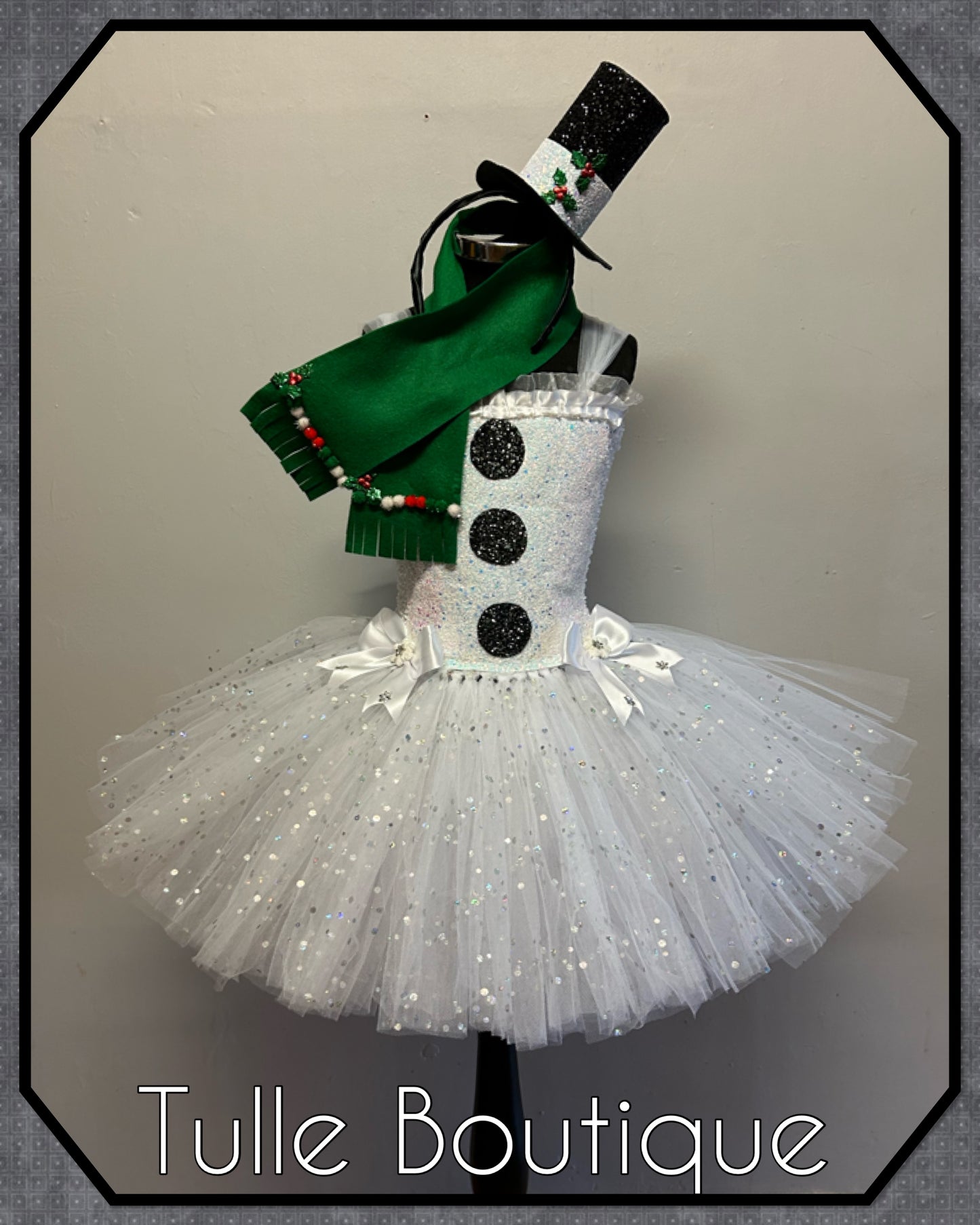 Girls Snowman Olaf Jack Frost costume Christmas tutu party dress