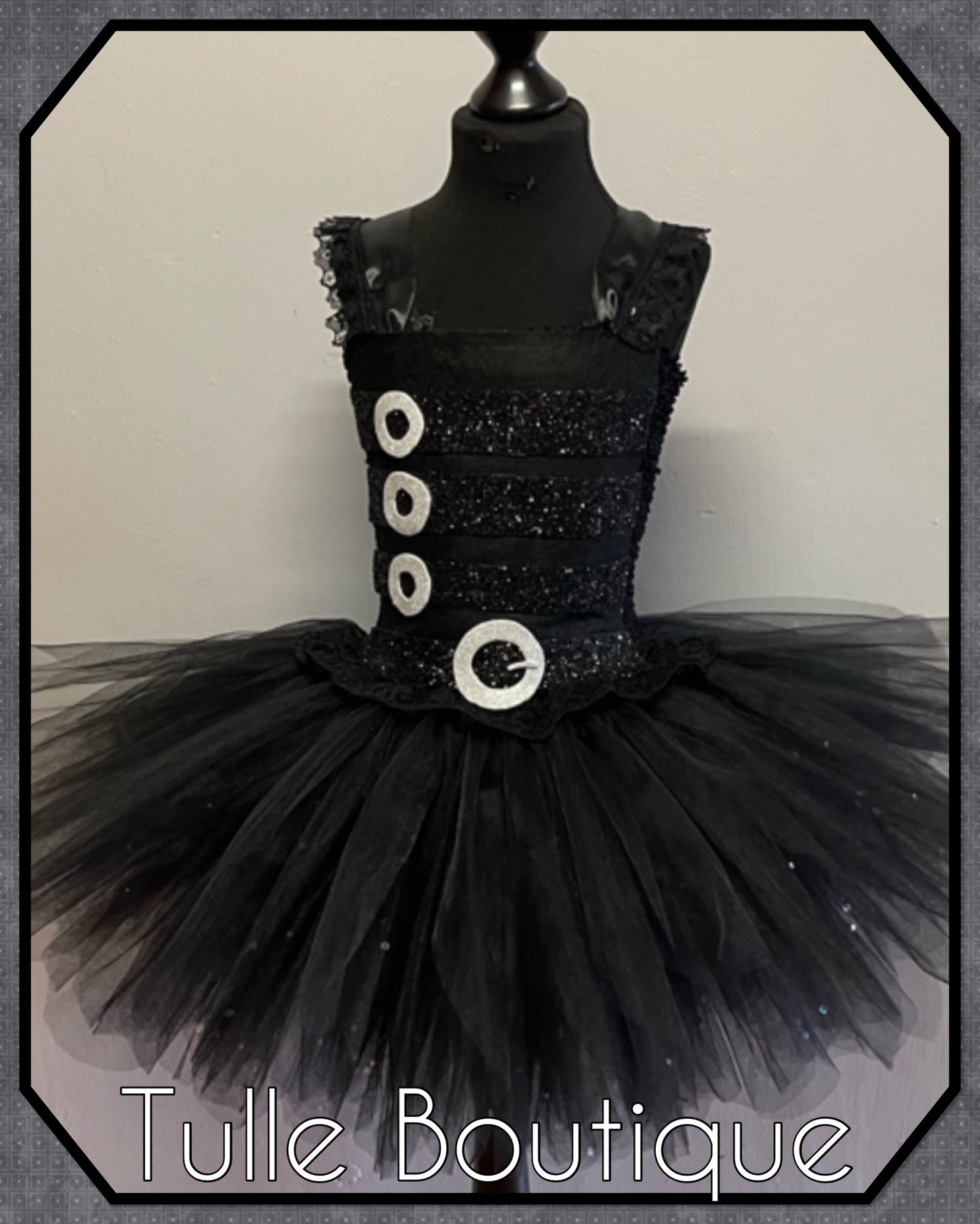 Girls Edward Scissorhands halloween costume tutu dress